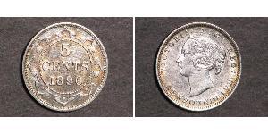 5 Cent Terre-Neuve-et-Labrador Argent Victoria (1819 - 1901)