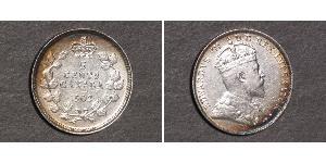 5 Cent Canada Argento Edoardo VII (1841-1910)