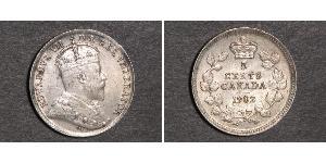 5 Cent Canada Argento Edoardo VII (1841-1910)