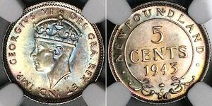 5 Cent Terranova e Labrador Argento Giorgio VI (1895-1952)