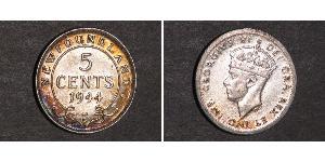 5 Cent Terranova e Labrador Argento Giorgio VI (1895-1952)