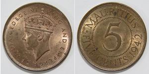 5 Cent Mauricio (1968 - ) Bronce 