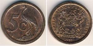 5 Cent Sudáfrica (1910 - ) Bronce 