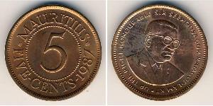 5 Cent Maurice (1968 - ) Bronze 