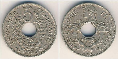 5 Cent Französisch-Indochina (1887-1954) Bronze/Nickel 