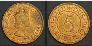 5 Cent Mauritius (1968 - ) Bronzo 
