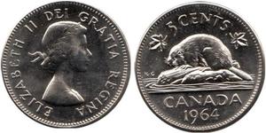 5 Cent Canada Copper/Nickel Elizabeth II (1926-2022)