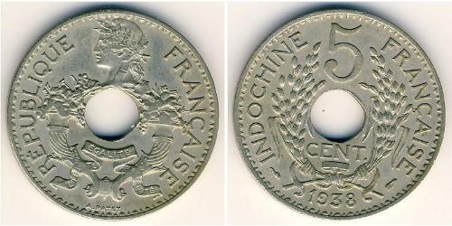 5 Cent French Indochina (1887-1954) Copper/Nickel 