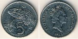5 Cent New Zealand Copper/Nickel Elizabeth II (1926-2022)