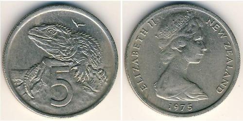5 Cent New Zealand Copper/Nickel Elizabeth II (1926-2022)