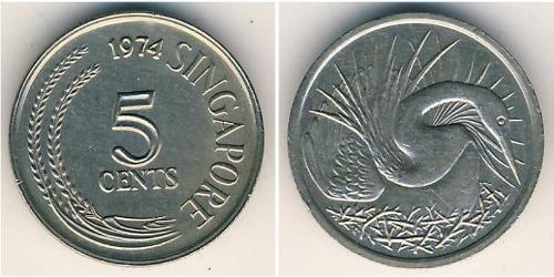 5 Cent Singapore (1965 - ) Copper/Nickel 