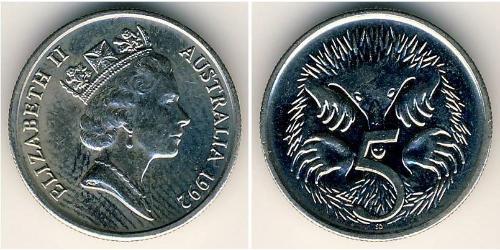 5 Cent Australie (1939 - ) Cuivre/Nickel Elizabeth II (1926-2022)