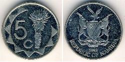 5 Cent Namibie (1990 - ) Cuivre/Nickel 