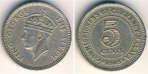 5 Cent Union malaise (1946 - 1948) Cuivre/Nickel 