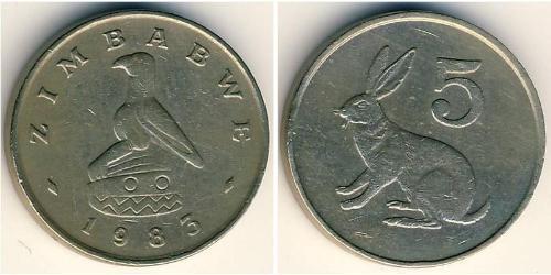 5 Cent Zimbabwe (1980 - ) Cuivre/Nickel 