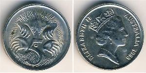 5 Cent Australien (1939 - ) Kupfer/Nickel Elizabeth II (1926-2022)