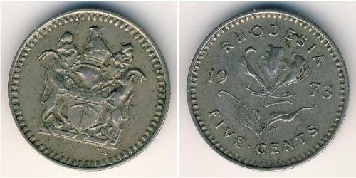 5 Cent Southern Rhodesia (1923-1980) Kupfer/Nickel 