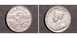 5 Cent Canada Nichel Giorgio V (1865-1936)