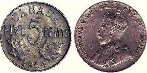 5 Cent Kanada Nickel George V (1865-1936)