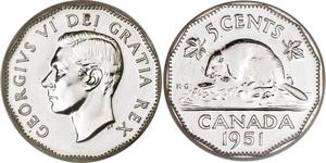 5 Cent Canada Acier/Nickel George VI (1895-1952)