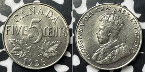 5 Cent Canadá Níquel Jorge V (1865-1936)