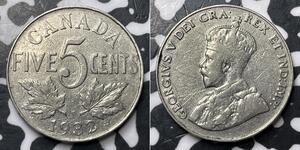5 Cent Canadá Níquel Jorge V (1865-1936)