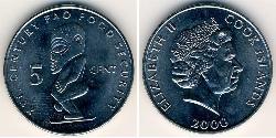5 Cent Cook Islands (1965 - ) Níquel/Cobre Isabel II (1926-2022)