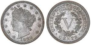 5 Cent Estados Unidos de América (1776 - ) Níquel/Cobre 