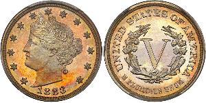 5 Cent Estados Unidos de América (1776 - ) Níquel/Cobre 