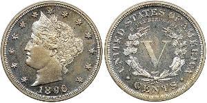 5 Cent Estados Unidos de América (1776 - ) Níquel/Cobre 