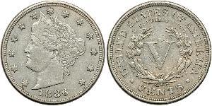 5 Cent Estados Unidos de América (1776 - ) Níquel/Cobre 