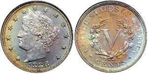 5 Cent Estados Unidos de América (1776 - ) Níquel/Cobre 