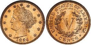 5 Cent Estados Unidos de América (1776 - ) Níquel/Cobre 