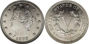 5 Cent Estados Unidos de América (1776 - ) Níquel/Cobre 