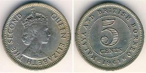 5 Cent Federación Malaya (1948 - 1963) Níquel/Cobre 