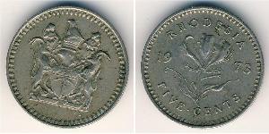 5 Cent Southern Rhodesia (1923-1980) Níquel/Cobre 