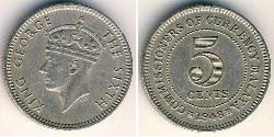 5 Cent Unión Malaya (1946 - 1948) Níquel/Cobre 