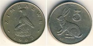5 Cent Zimbabue (1980 - ) Níquel/Cobre 