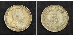 5 Cent Straits Settlements (1826 - 1946) Plata Eduardo VII (1841-1910)