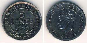 5 Cent Terranova y Labrador Plata Jorge VI (1895-1952)