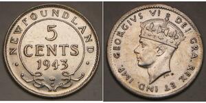 5 Cent Terranova y Labrador Plata Jorge VI (1895-1952)