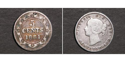 5 Cent Terranova y Labrador Plata Victoria (1819 - 1901)