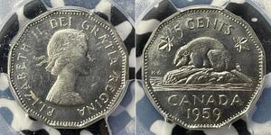 5 Cent Canada Rame/Nichel Elisabetta II (1926-2022)