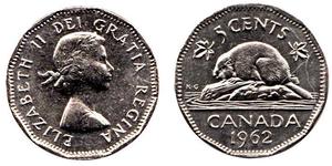 5 Cent Canada Rame/Nichel Elisabetta II (1926-2022)