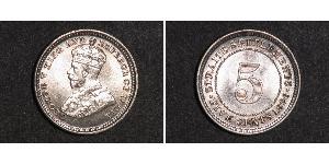 5 Cent Insediamenti dello Stretto (1826 - 1946) Rame/Nichel Giorgio V (1865-1936)