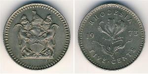 5 Cent Rhodesia (1965 - 1979) Rame/Nichel 