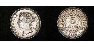 5 Cent British Honduras (1862-1981) Silber Victoria (1819 - 1901)