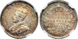 5 Cent Kanada Silber George V (1865-1936)