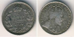5 Cent Kanada Silber Eduard VII (1841-1910)