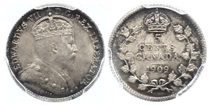5 Cent Kanada Silber Eduard VII (1841-1910)